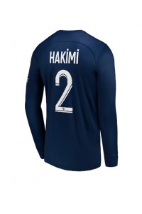 Paris Saint-Germain Achraf Hakimi #2 Fotballdrakt Hjemme Klær 2022-23 Lange ermer